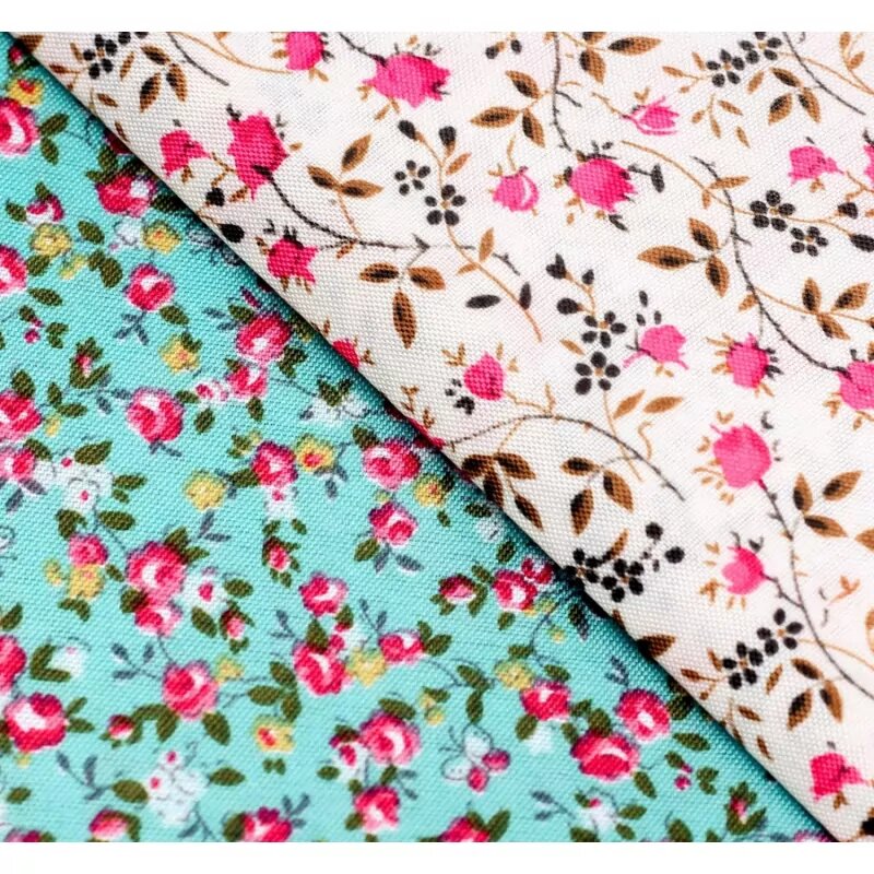 фото Набор ткани пэчворк «Цветы», 50 х 50 см