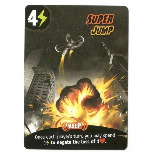 Промо-карта Super Jump для настольной игры King of Tokyo на английском языке