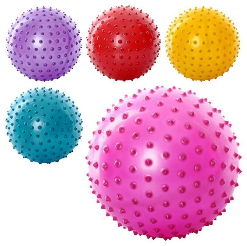Мяч резиновый с шипами 22см 55гр. (цвета разные)