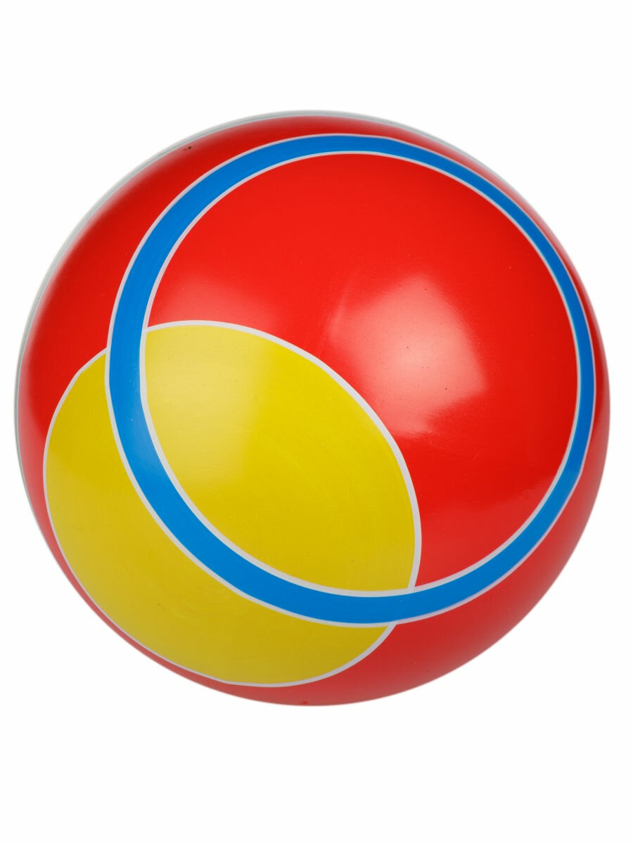 Мяч резиновый "Планеты", d 200 (ручное окр-ие, красный, зеленый полоса) 3P-200/Пл.