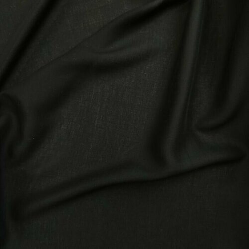 Ткань плательная штапель (черный) 100 вискоза италия 50 cm*142 cm