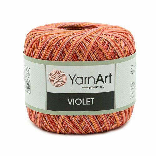 Пряжа YarnArt 'Violet Melange' 50гр 282м (100% мерсеризированный хлопок) (507 меланж)