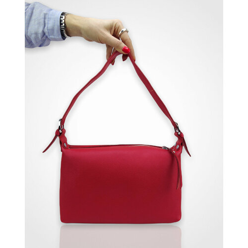 фото Сумка сэтчел , фактура гладкая, красный bental