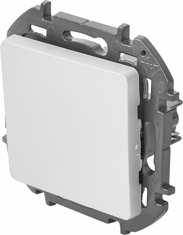 фото Переключатель встраиваемый Lexman Lilian 1 клавиша цвет алюминий