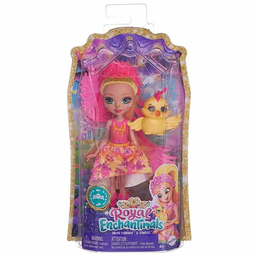 Кукла Enchantimals Фалон Феникс с питомцем Санрайс - Mattel [FNH22/Феникс] enchantimals mattel кукла с питомцем королева gyj11 gyj13 юнити и степпер