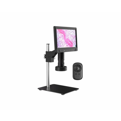 Микроскоп инженерный Эрудит H351C (1920x1080) (W4760RU) (1600x - 1920x1080 / 14mp) с монитором (10) и записью на SD, эргономичная подставка