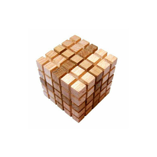 головоломка молекула деревянная 40 элементов Деревянная головоломка Куб из 4 элементов» (малый)