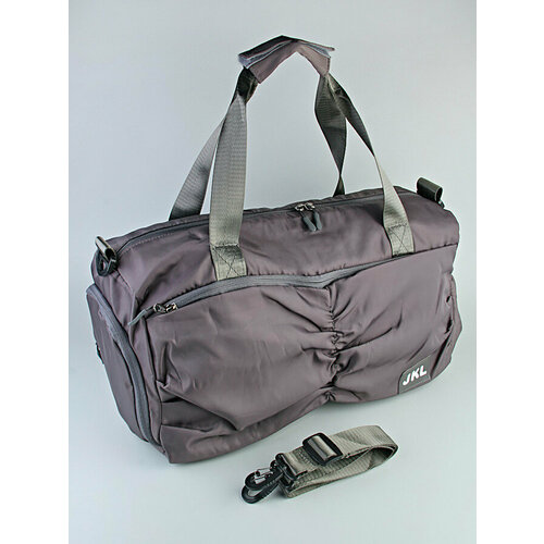 сумка р03729х36 см ручная кладь серый Сумка спортивная , 46х22х22 см, ручная кладь, серый