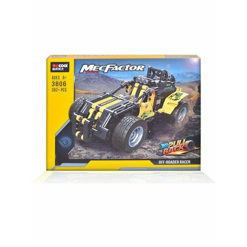 Конструктор Багги 3806 с инерционным механизмом 392 дет. желт.