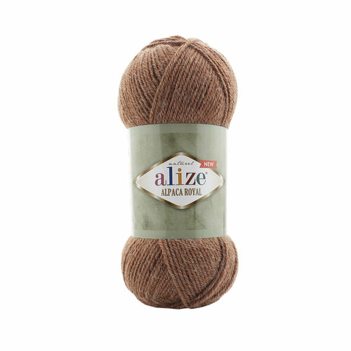 Пряжа для вязания Ализе Alpaca Royal New (55% акрил, 30% шерсть, 15% альпака) 5х100г/250м цв.558 кирпичный меланж