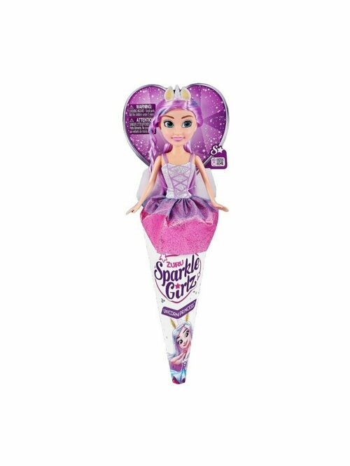 Zuru. Sparkle Girlz Кукла принцесса-единорог в фиолетово-розовом наряде / 10092 фиолетовый