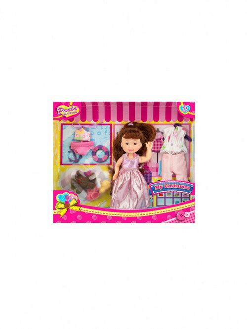 Кукла Paula. Модница, розовое платье, M&C Toy Centre