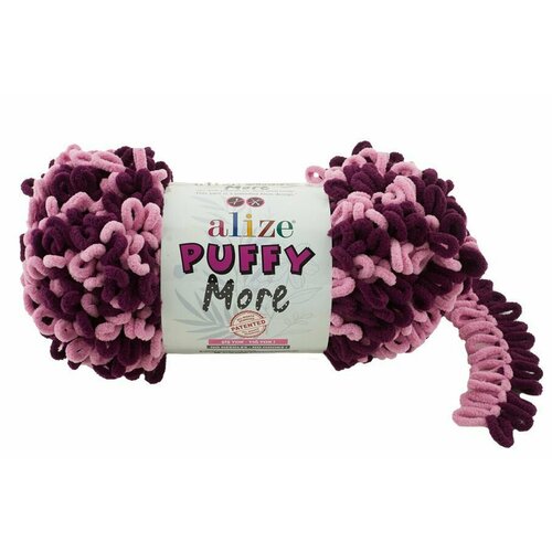 пряжа alize puffy more 100% микрополиэстер 300 г 11 5 м цвет 6278 puffy more 6278 Пряжа Puffy MORE (Alize), розовый/цикламен - 6278, 100% микрополиэстер, 2 мотка, 150 г, 11,5 м.