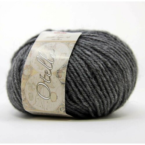 Пряжа Otello (Silke), серый - 76, 25% альпака, 25% шерсть, 50% акрил, 2 мотка, 50 г, 125 м.