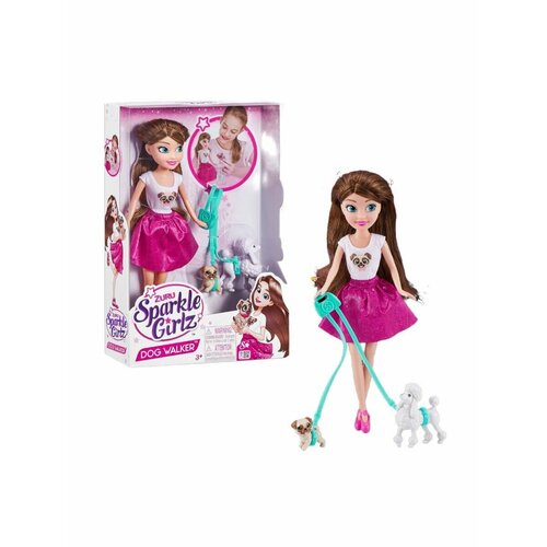 Zuru. Sparkle Girlz Игровой набор Dog Walker Кукла на прогулке с собаками / 10065 zuru sparkle girlz мини кукла принцесса единорог в розовом наряде 10094 розовый