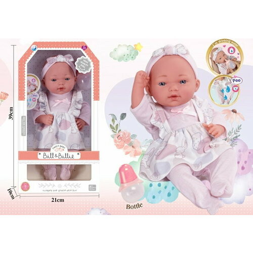 s s toys пупс 40 см в зеленом комбинезоне с аксессуарами 3760 200541741 sr099 с 3 лет Next Пупс 34 см в розовом комбинезоне с аксессуарами A696A с 3 лет