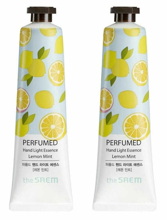 THE SAEM Крем-эссенция для рук парфюмированный Perfumed Hand Light Essence Lemon Mint, 30мл, 2шт