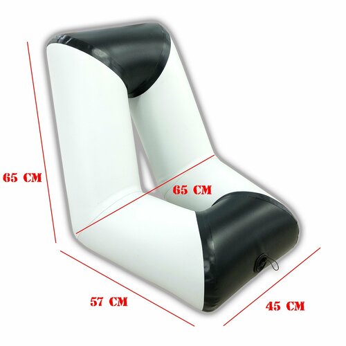 Сиденье кресло надувное в лодку (черно-белый)