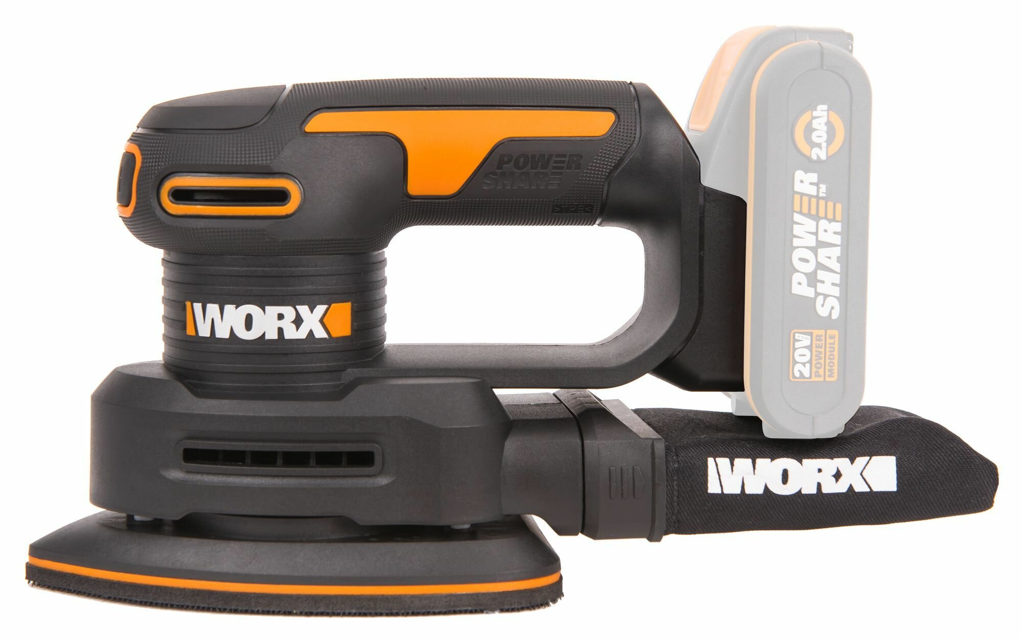 Аккумуляторная дельташлифовальная машина Worx WX822.9 20 В без АКБ и ЗУ