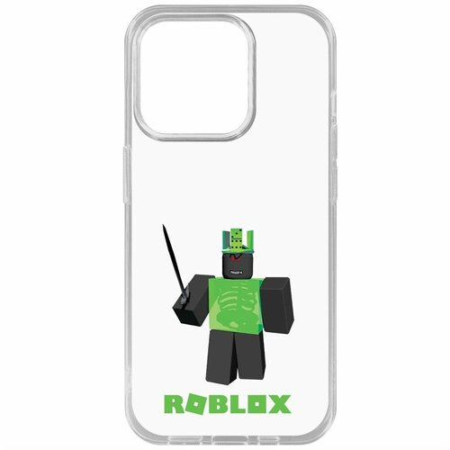 Чехол накладка Krutoff Clear Case Roblox 1x1x1x1x1 для iPhone 15 Pro