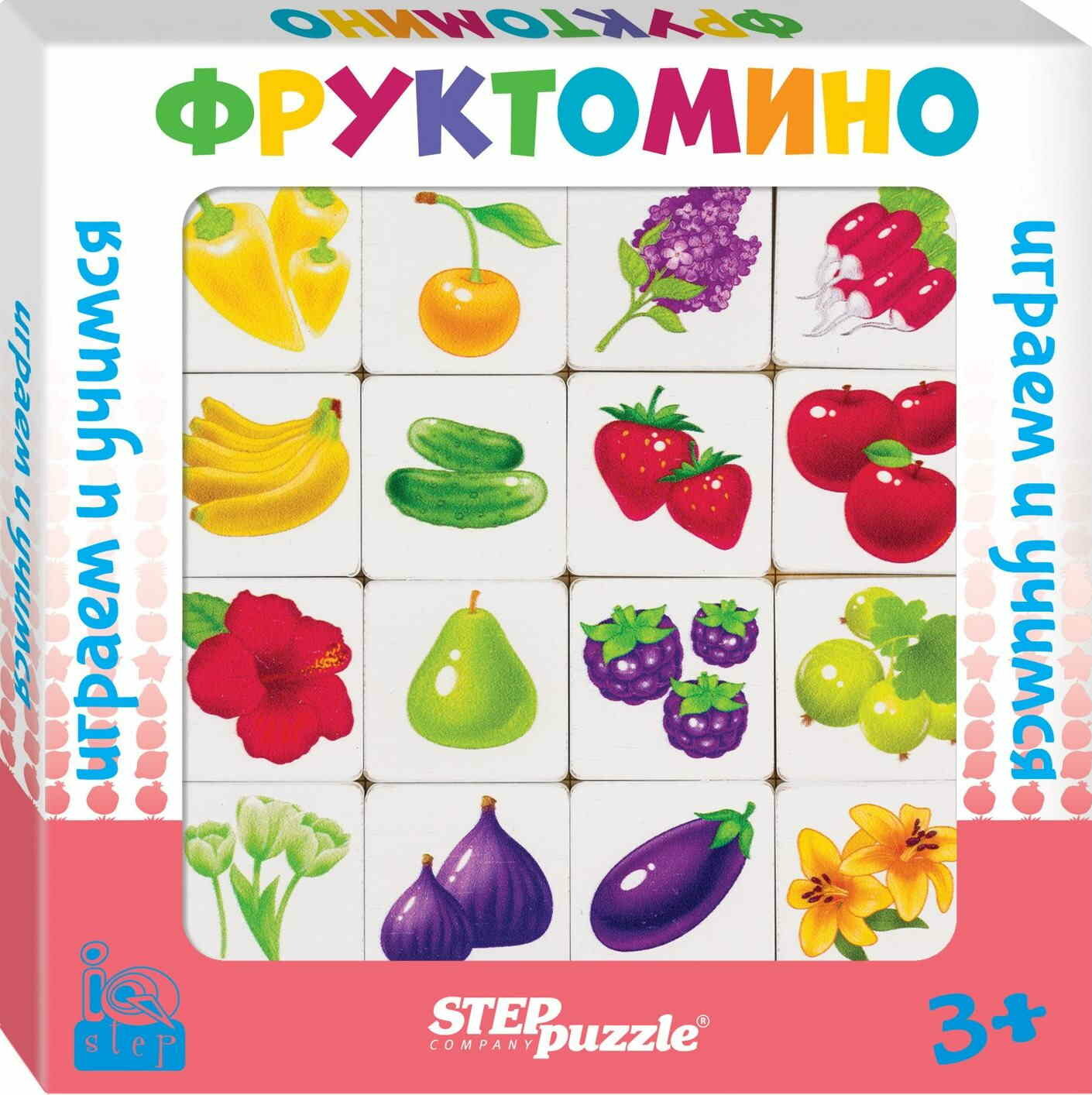 Развивающая игра из дерева "Фруктомино" IQ step