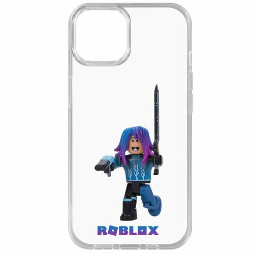 Чехол накладка Krutoff Clear Case Roblox Паркурщик для iPhone 15