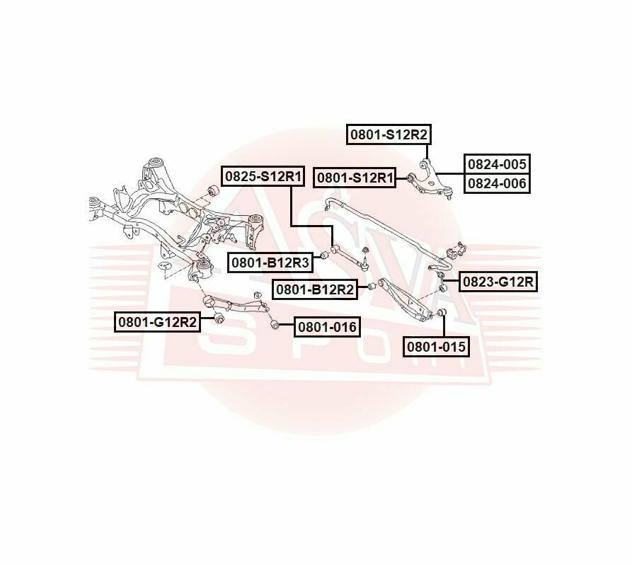 Сайлентблок, ASVA 0801S12R2