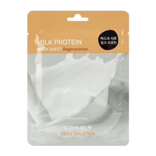 Consly Маска тканевая для лица с молочными протеинами   daily solution milk protein mask sheet, 25мл