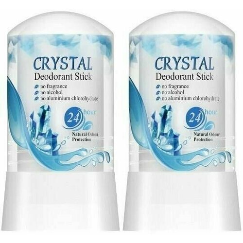 SECRETS LAN Дезодорант Минеральный для тела CRYSTAL Deodorant Stick, 60 г, 2 шт