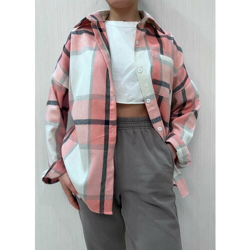 фото Рубашка , размер 42-48, коричневый нет бренда