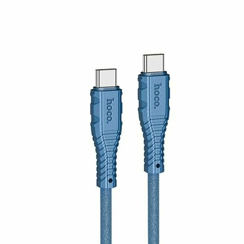 USB-C кабель HOCO X67 Nano Type-C, 3А, PD 60W, 1м, силикон (синий) usb c кабель hoco x67 nano type c 3а pd 60w силикон 1м белый