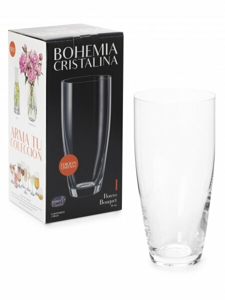 Ваза Crystalex B82562, настольная, круглая, бесцветная, стекло, 25 см — фото 1