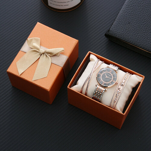 Наручные часы, серебряный подарочный набор в коробке заряд энергии размер м