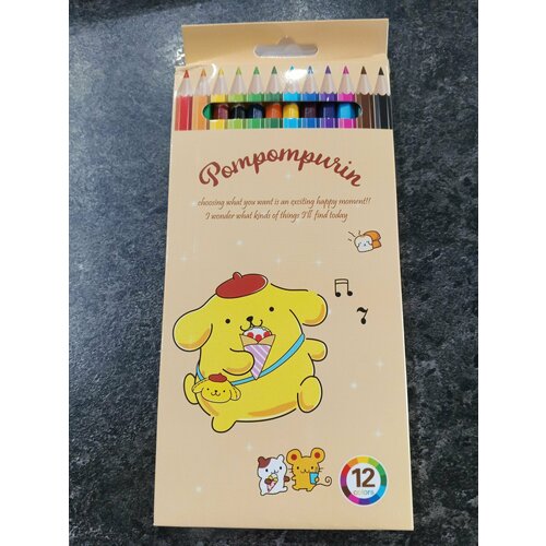 Набор цветных карандашей Pompompurin, 12 цв.