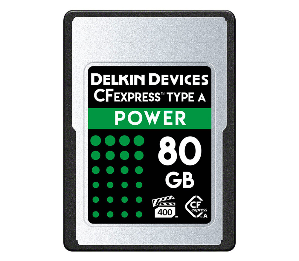 Карта памяти Delkin Devices Power, CFexpress Type А 80Gb, чтение 880, запись 790 Мбайт/с