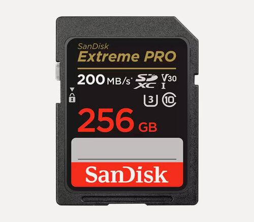 Изображение товара Карта памяти SanDisk SDXC 256GB Extreme Pro UHS-I V30 U3 200/140 Mb/s