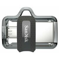Флешка SanDisk Ultra Dual Drive m3.0 16 ГБ, 1 шт, серый