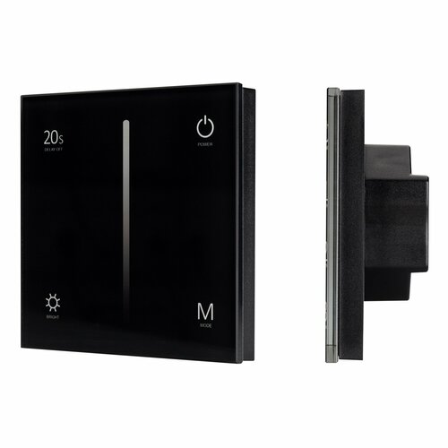 Arlight Панель SMART-P35-DIM-IN Black (230V, 0-10V, Sens, 2.4G) (Arlight, IP20 Пластик) 028113 929000953706 источник питания xitanium 75w 0 12 0 4a 220v 1 10v 230v