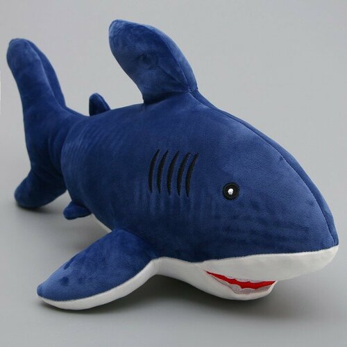 мягкая игрушка акула 55 см цвет синий Мягкая игрушка «Акула», 55 см, цвет синий