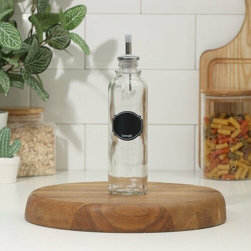 LARANGE Бутылка с дозатором для масла и соусов Меловой дизайн стеклянная 330 мл с мелком для маркировки 1449₽