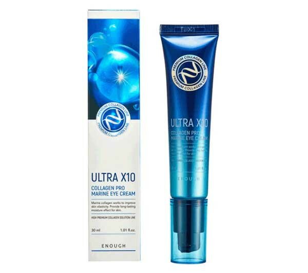 Enough, Крем для кожи вокруг глаз с коллагеном premium ultra x10 collagen pro marine eye cream 30мл