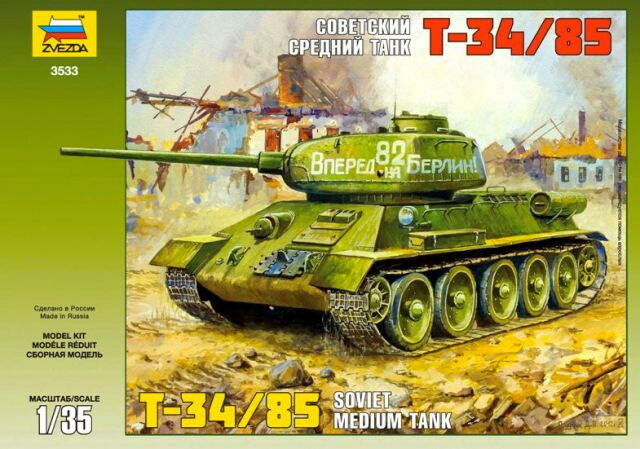 Сборная модель ZVEZDA Советский средний танк Т-34/85