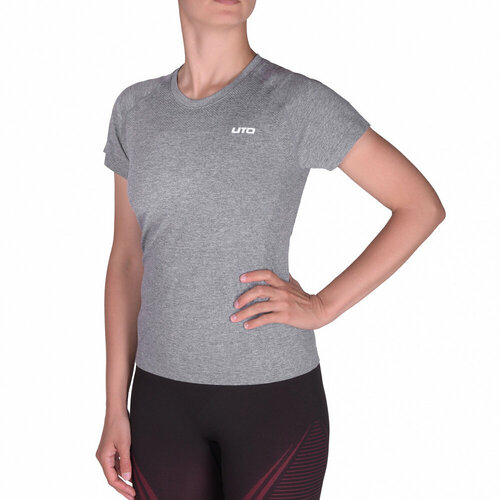 фото Термобелье футболка uto, воздухопроницаемое, плоские швы, влагоотводящий материал, быстросохнущее, размер m, серый