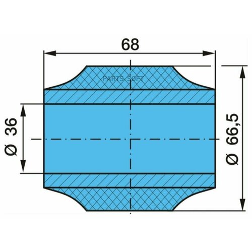 BPW 05.113.93.03.0 Сайлентблок рессоры 68*66*36 BPW/SAF