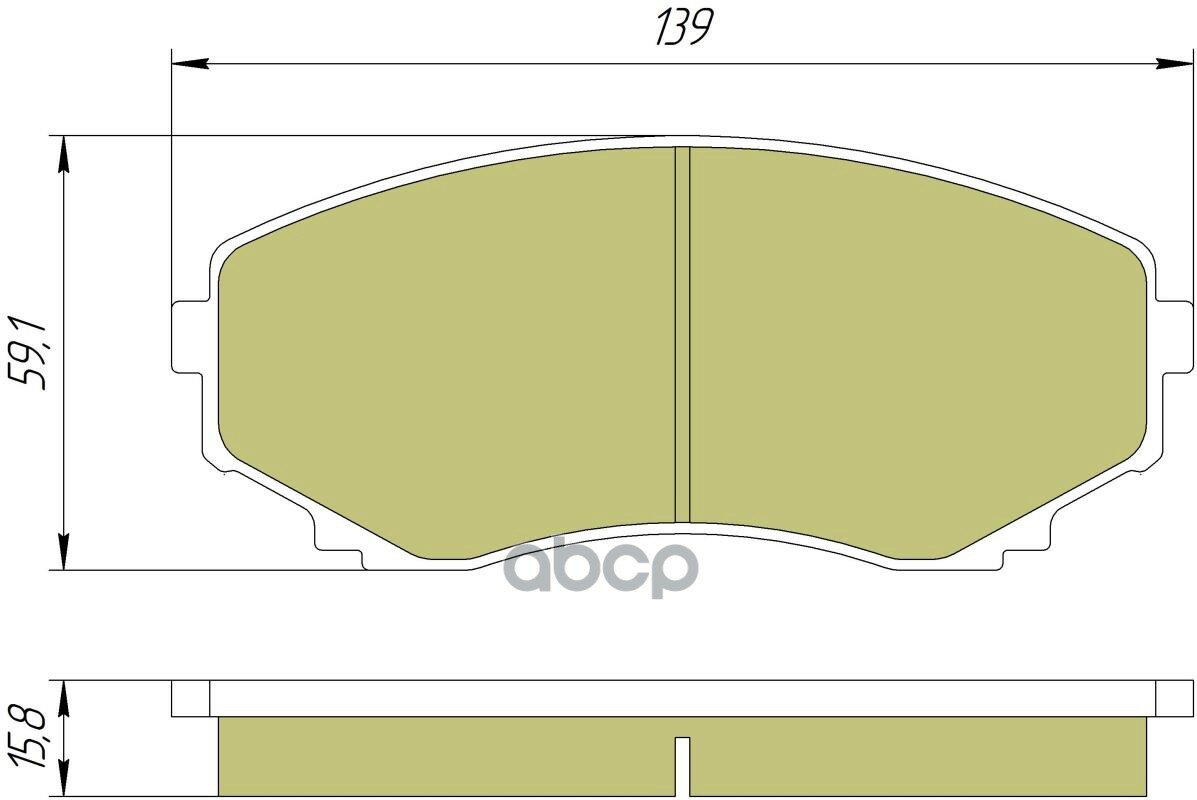 Колодки Тормозные Дисковые Передние К-Т С Мех. Датчиком Износа Mazda Cx-5 Ii Cx-7 I Cx-9 I (Tb) KOTL арт. 3471kt