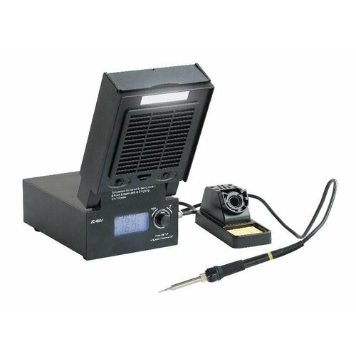 Паяльная станция ZD-8951 паяльник 160480С 60вт дымоуловитель 23вт подсветка 12LED 5вт 689000₽