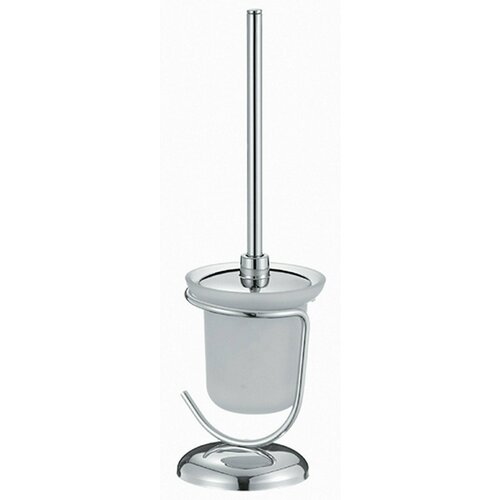 Ерш для унитаза напольный Ершик стеклянный для туалета Щетка для ванной VIKO V-162 цвет хром 1050₽