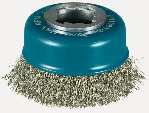 Изображение товара Щетка чашечная X-lock 75мм проволока 0,3мм гофрированная, нержавейка Makita D-73346
