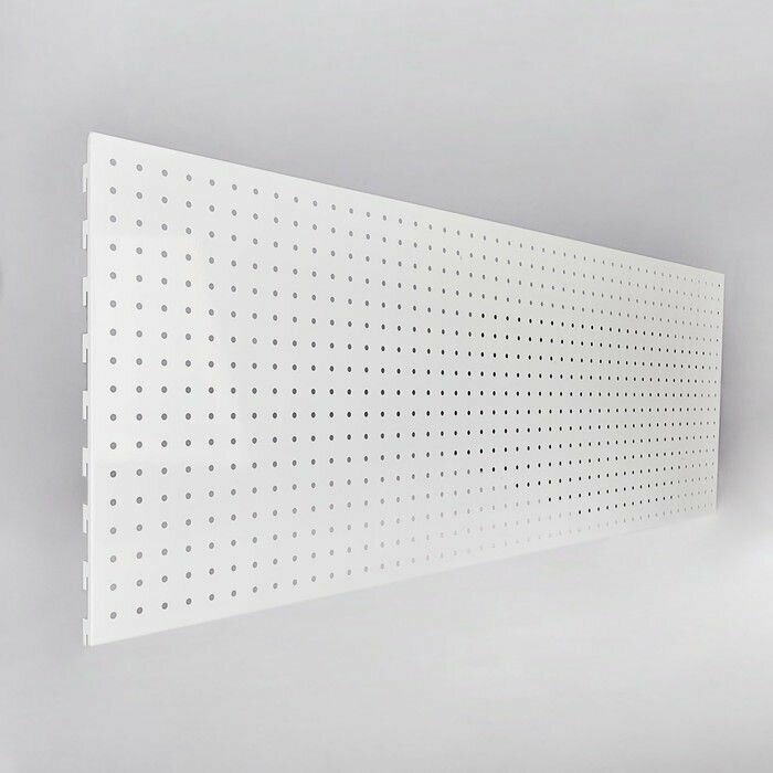 Панель для стеллажа 35 101 см перфорированная шаг 25 см цвет белый