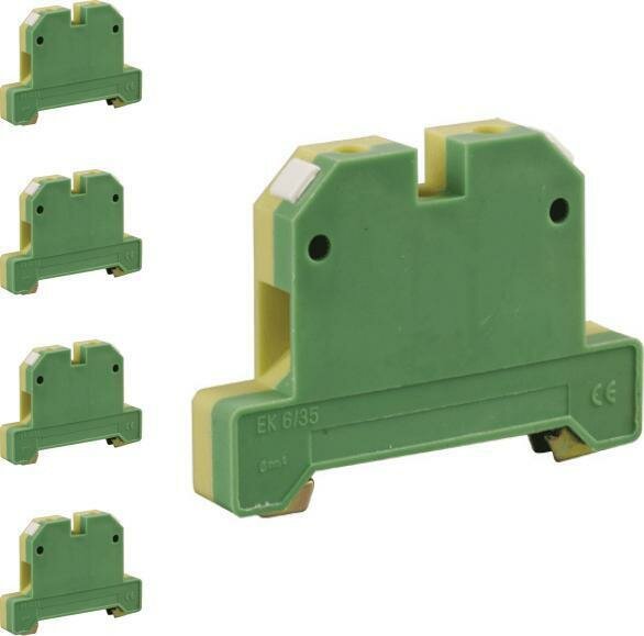 фото Клеммный зажим IEK ЗНИ-6PEN 6 мм2 (JXB-земля) желто-зеленый (комплект из 4 шт)